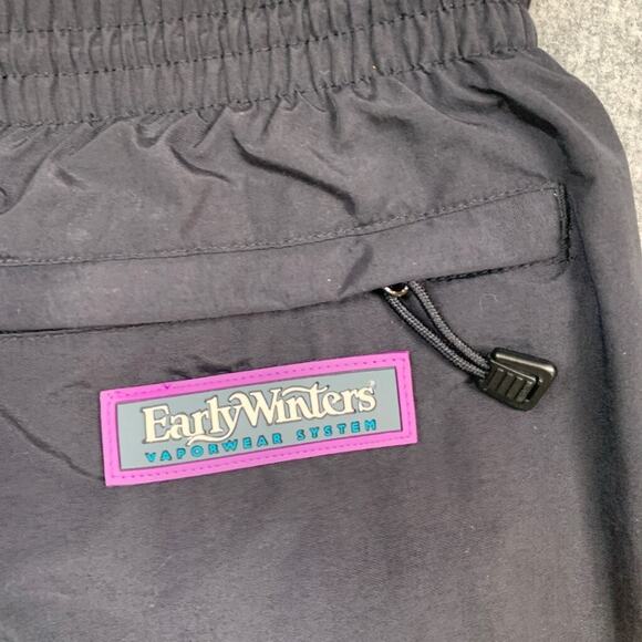 Vintage Early Winters Pants Womens S Small Black Lined Ankle Zip Windbreaker - Picture 12 of 15